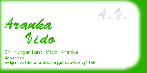aranka vido business card
